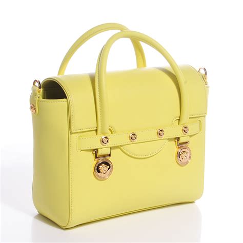 versace yellow bag|versace signature bag.